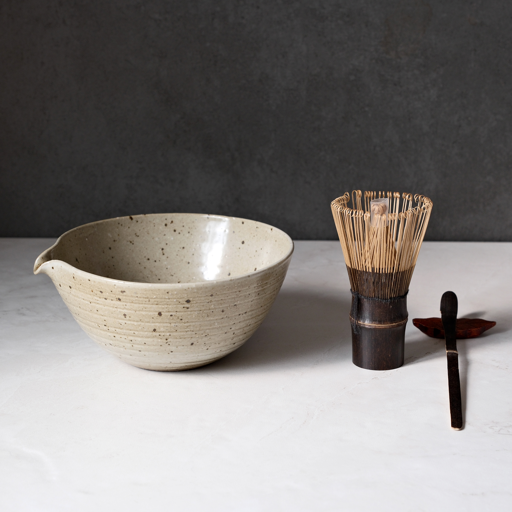 CREATE YOUR OWN MATCHA SET / Handmade Rough Pottery Matcha Bowl & Tea Ceremony Set, Handcrafted and Glazed, with Natural Bamboo Utensils, ideal as Gift Set, Gift Ideas - Image 3